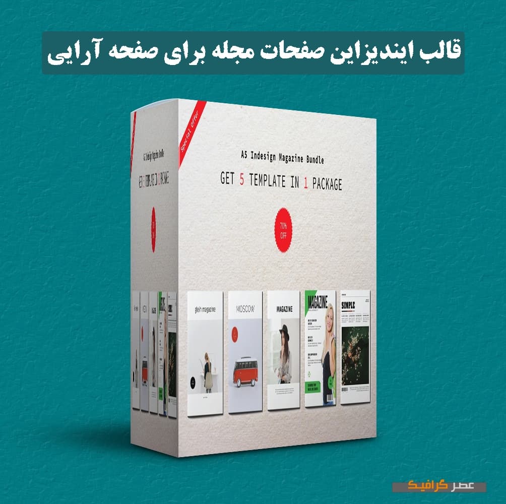 دانلود پکیج حرفه‌ای قالب ایندیزاین صفحات مجله — تصویر ۲