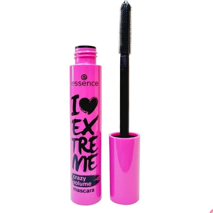 ریمل اسنس صورتی مدل I Love Extreme Crazy Volume حجم دهنده با برس لاستیکی ۱۲ میل اصل
