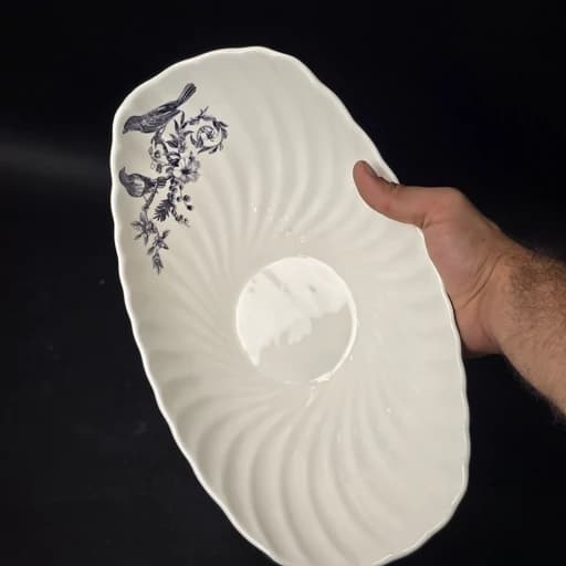 کشکول میوه بیضی سرامیکی گلدکیش مدل لوتوس کد 701105 — تصویر ۵