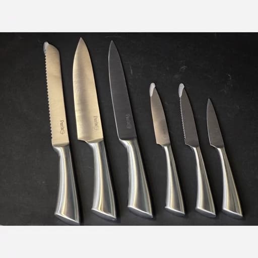 سرویس کارد اشپزخانه پرارین مدل اسپیرال دنیز چوبی 7 پارچه کد 8111-8105 — تصویر ۲