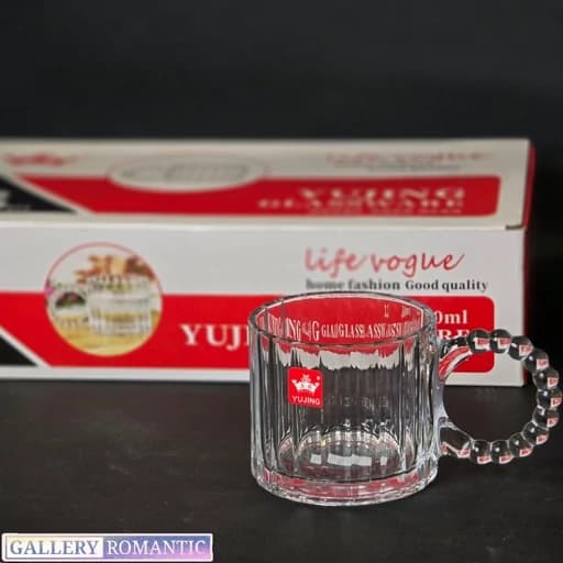 فنجان-ماگ کریستال دسته مروارید چینی yujing مدل الیسیا کد 4-5806 بسته 6 عددی — تصویر ۲