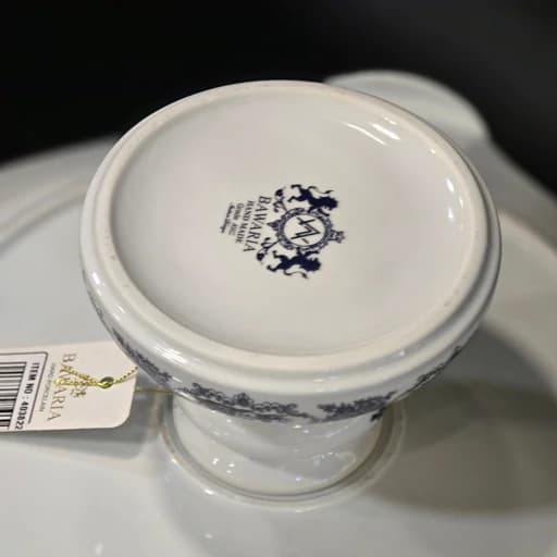 شیرینی خوری پایه دار چینی باواریا طرح آکسفورد ابی رزواتر کد 822 — تصویر ۲