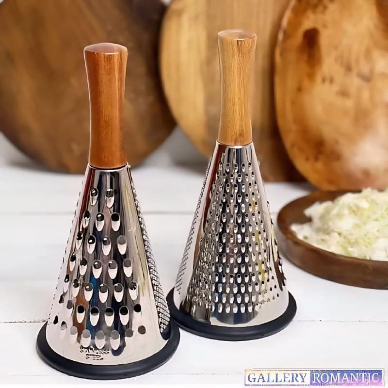 رنده هرمی استیل دسته چوبی یونیک کد 2200