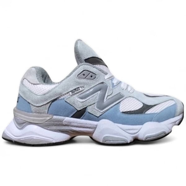 کتونی نیوبالانس مدل 9060 مردانه (سفید طوسی آبی) (New Balance)