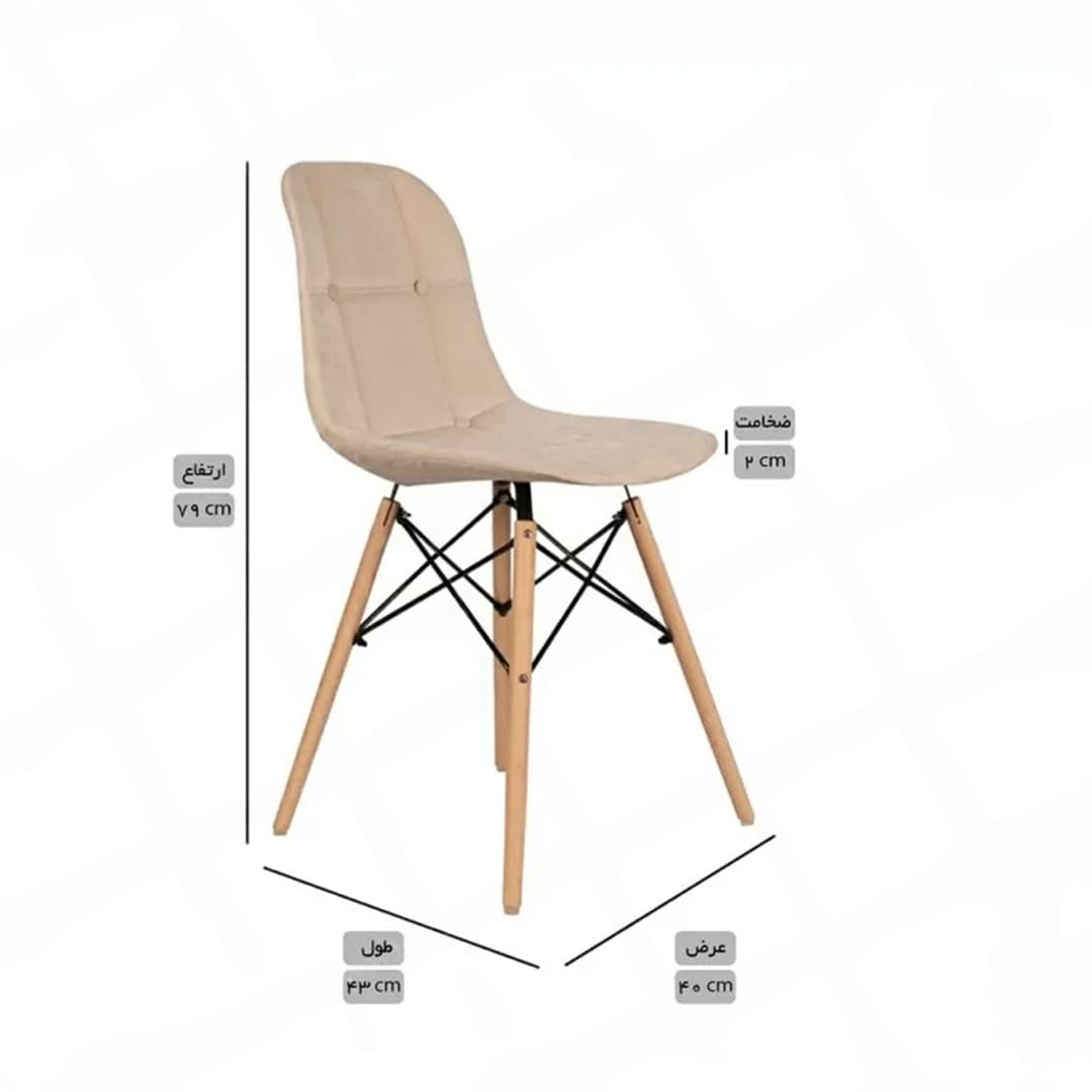 صندلی چهارپایه SH102WM مدل پارچه‌ای — تصویر ۳