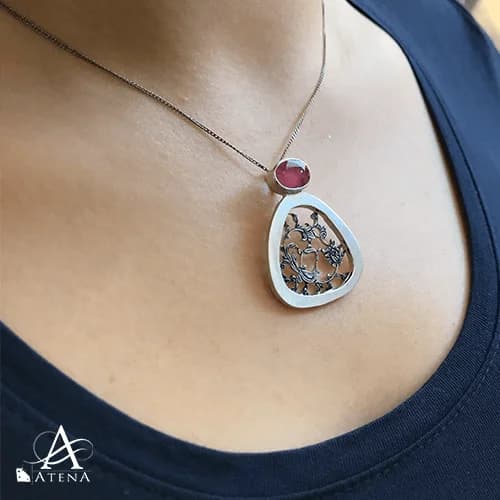 گردنبند نقره زنانه مروا