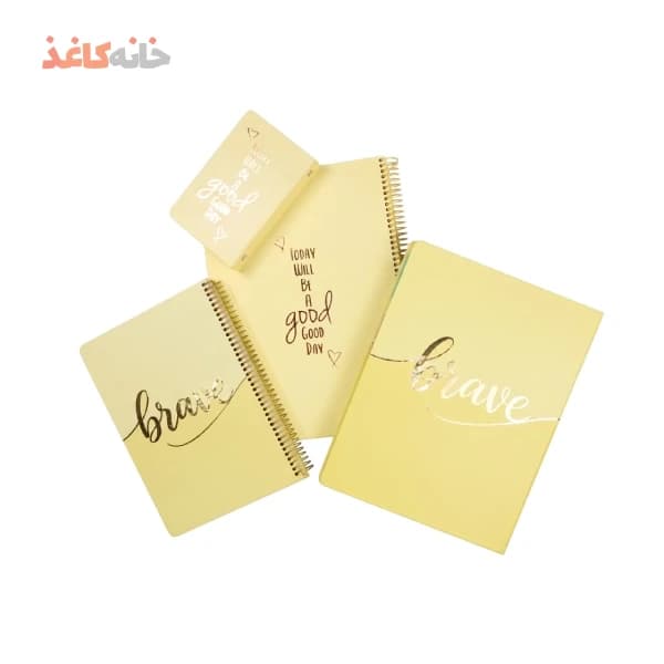 ست کلاسور و دفتر سویل رنگ زرد