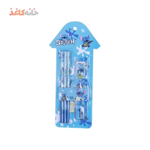 ست مداد پاکن تراش خط کش طرح استیج