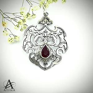 گردنبند نقره طرح ساقی