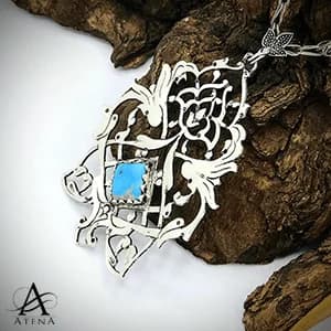 گردنبند نقره زنانه خیال