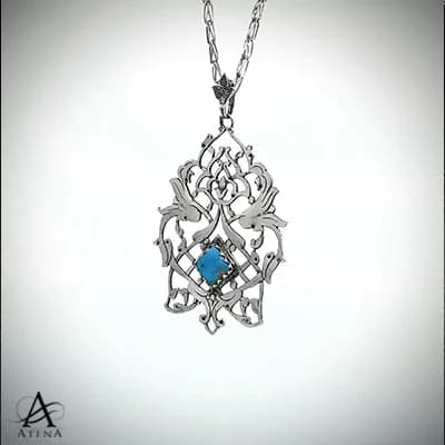 گردنبند نقره زنانه خیال — تصویر ۲