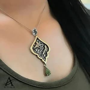 گردنبند نقره طرح بهانه