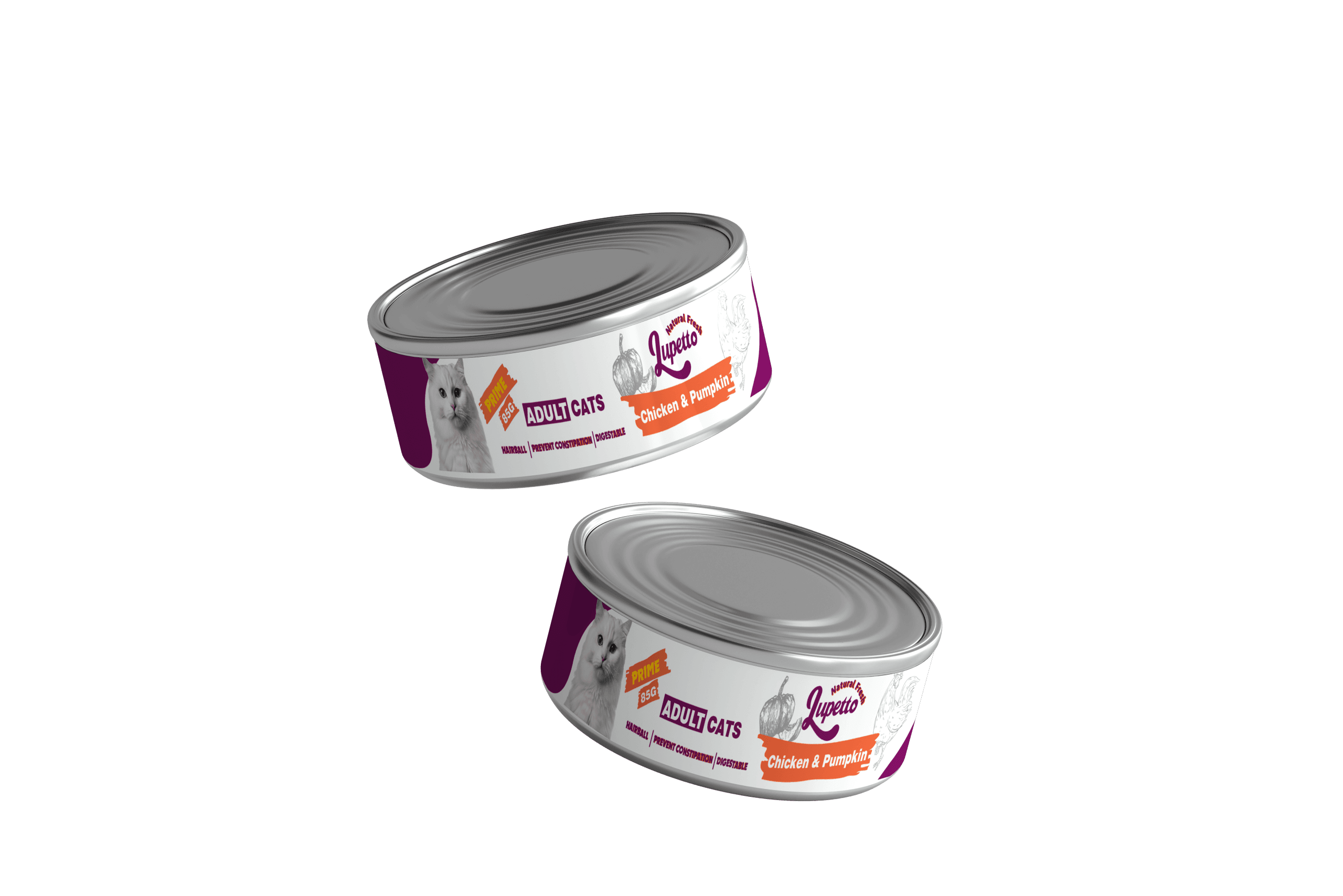 کنسرو گربه پته مرغ و کدو حلوایی لوپتو 85 گرمی