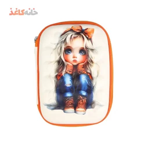 جامدادی کتابی طرح دختر نشسته