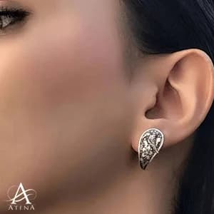 گوشواره نقره طرح دلا