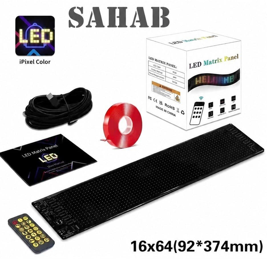 نمایشگر منعطف ال ای دی پنل ماتریکسی 7*17 سانتی متر کد 92248