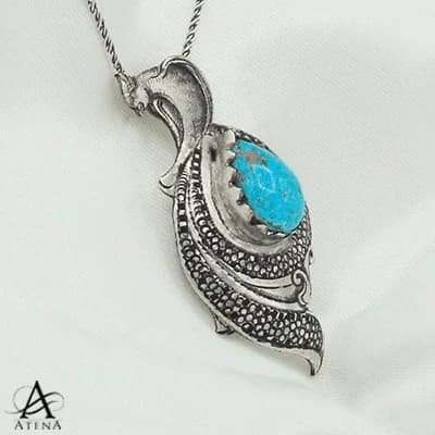 گردنبند نقره زنانه طاووس — تصویر ۵