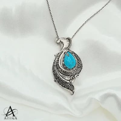 گردنبند نقره زنانه طاووس — تصویر ۶