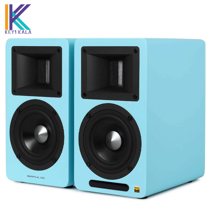 اسپیکر ادیفایر مدل Edifier speaker A80 wood styling tiffany Blue Air Pulse — تصویر ۲