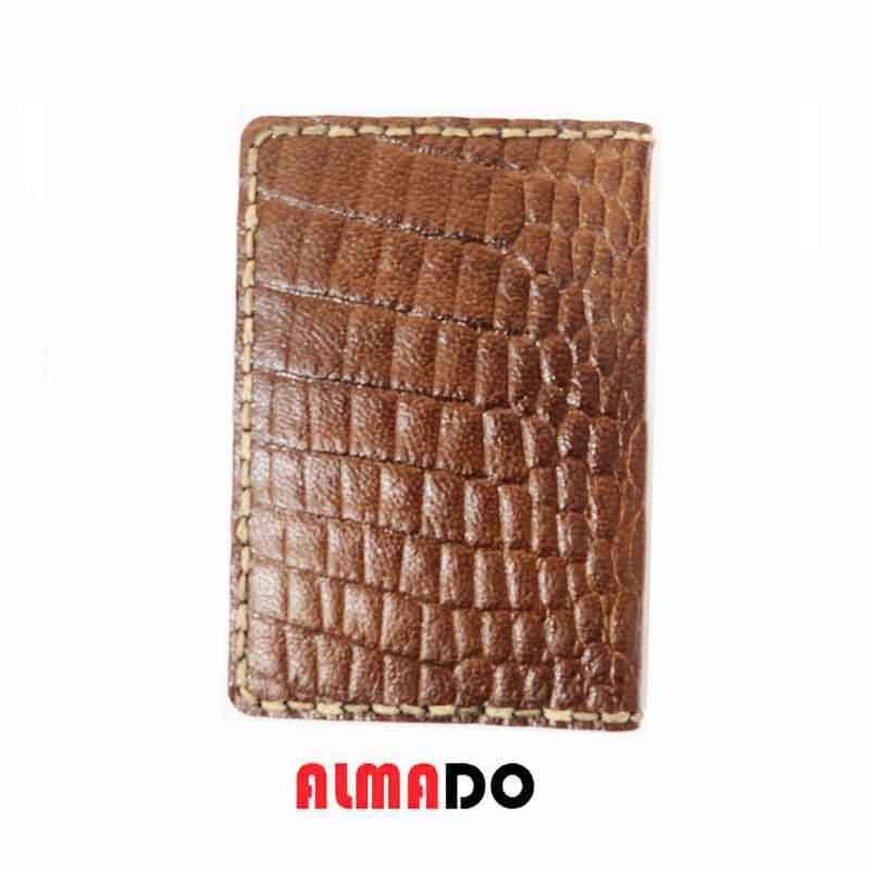 جاکارتی چرم طبیعی قهوه ای کامل دست دوز
