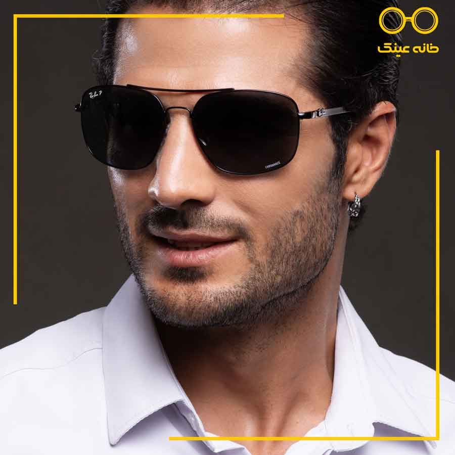 عینک آفتابی مردانه ری بن (Ray Ban) مدل RB8322 CH 002 — تصویر ۳