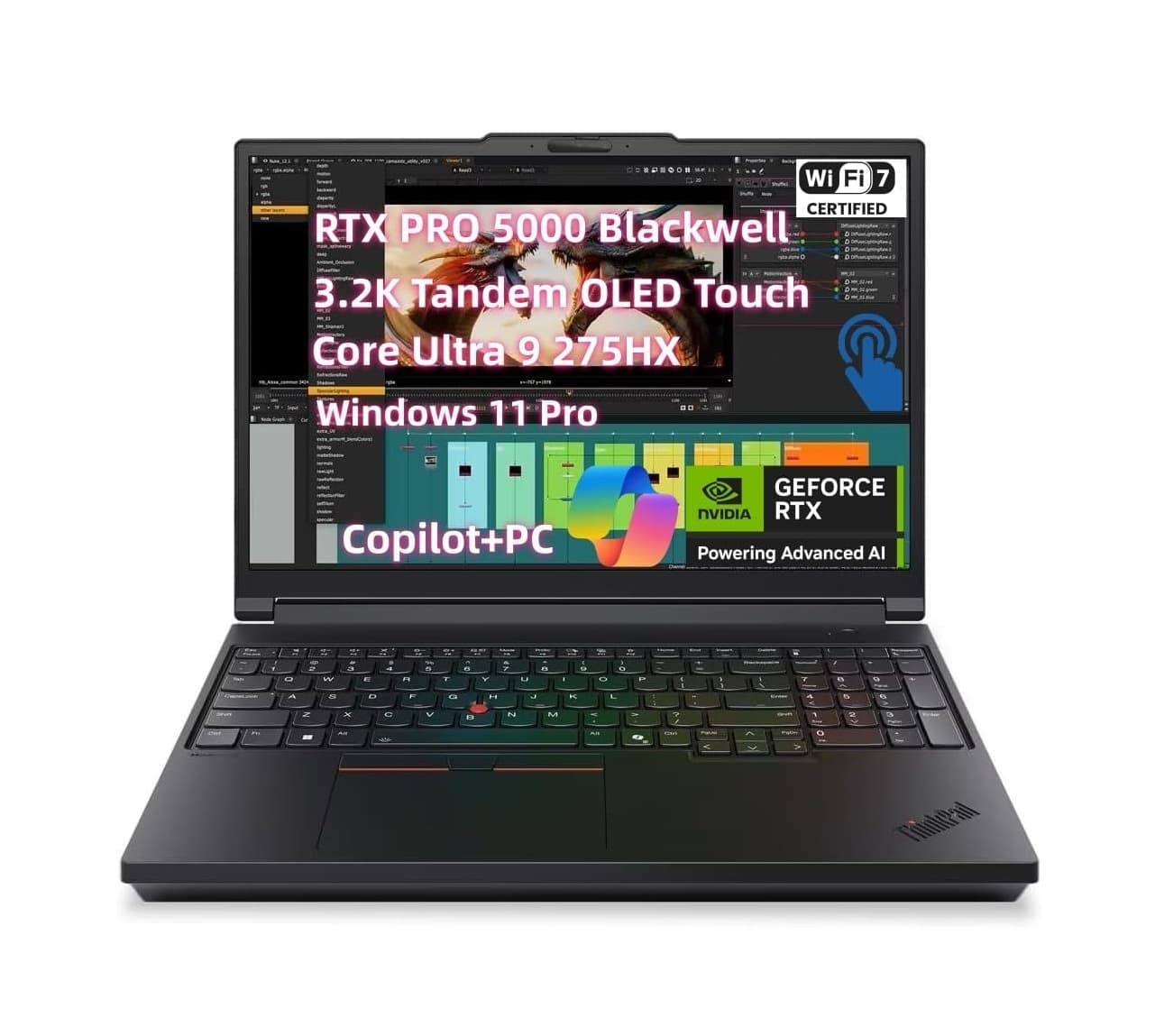 لپ تاپ 16 اینچی لنوو مدل ThinkPad P16 Gen 3 Intel Ultra 9-285HX 128GB RAM 4TB SSD RTX PRO 5000 24GB