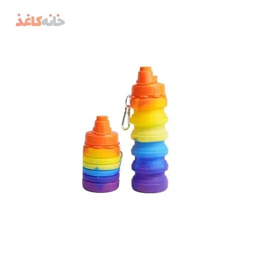 قمقمه سیلیکونی تاشو طرح بازی رنگ