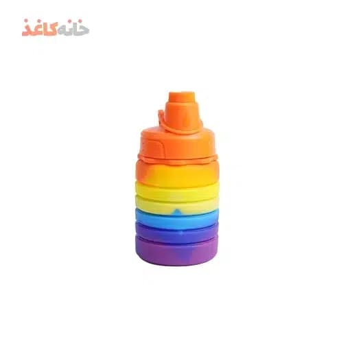 قمقمه سیلیکونی تاشو طرح بازی رنگ — تصویر ۳
