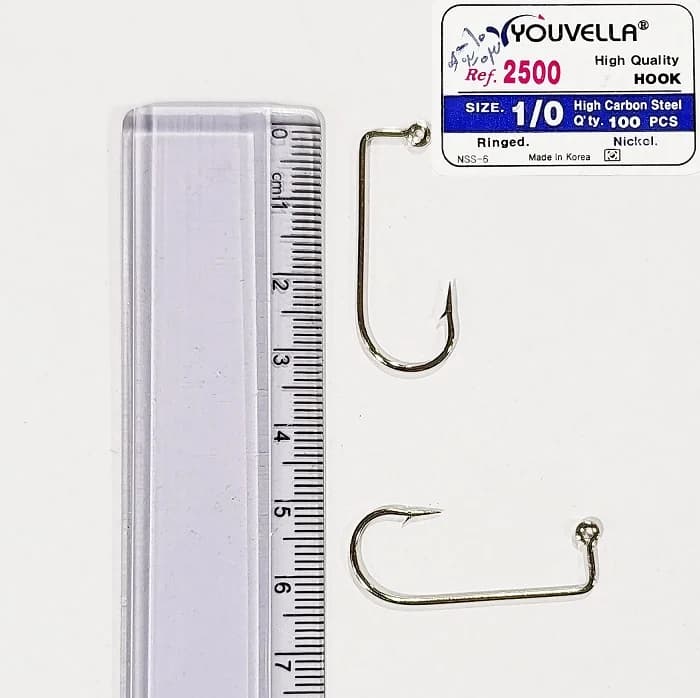 قلاب جیگ YOULA 2500 (بسته 100 عددی) سایز 1/0 و 2/0 — تصویر ۳