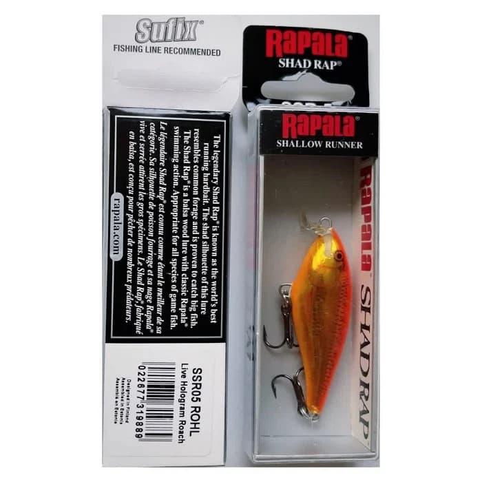 لور ماهیگیری اسپین راپالا Shallow Runner Shad Rap SSR-5 (5cm-5g) — تصویر ۴