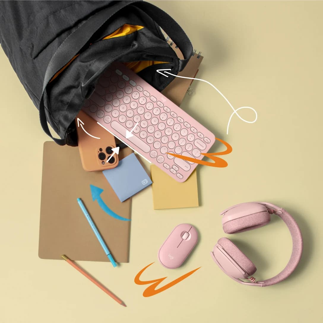 کیبورد بی سیم Logitech Pebble Keys 2 K380s — تصویر ۶