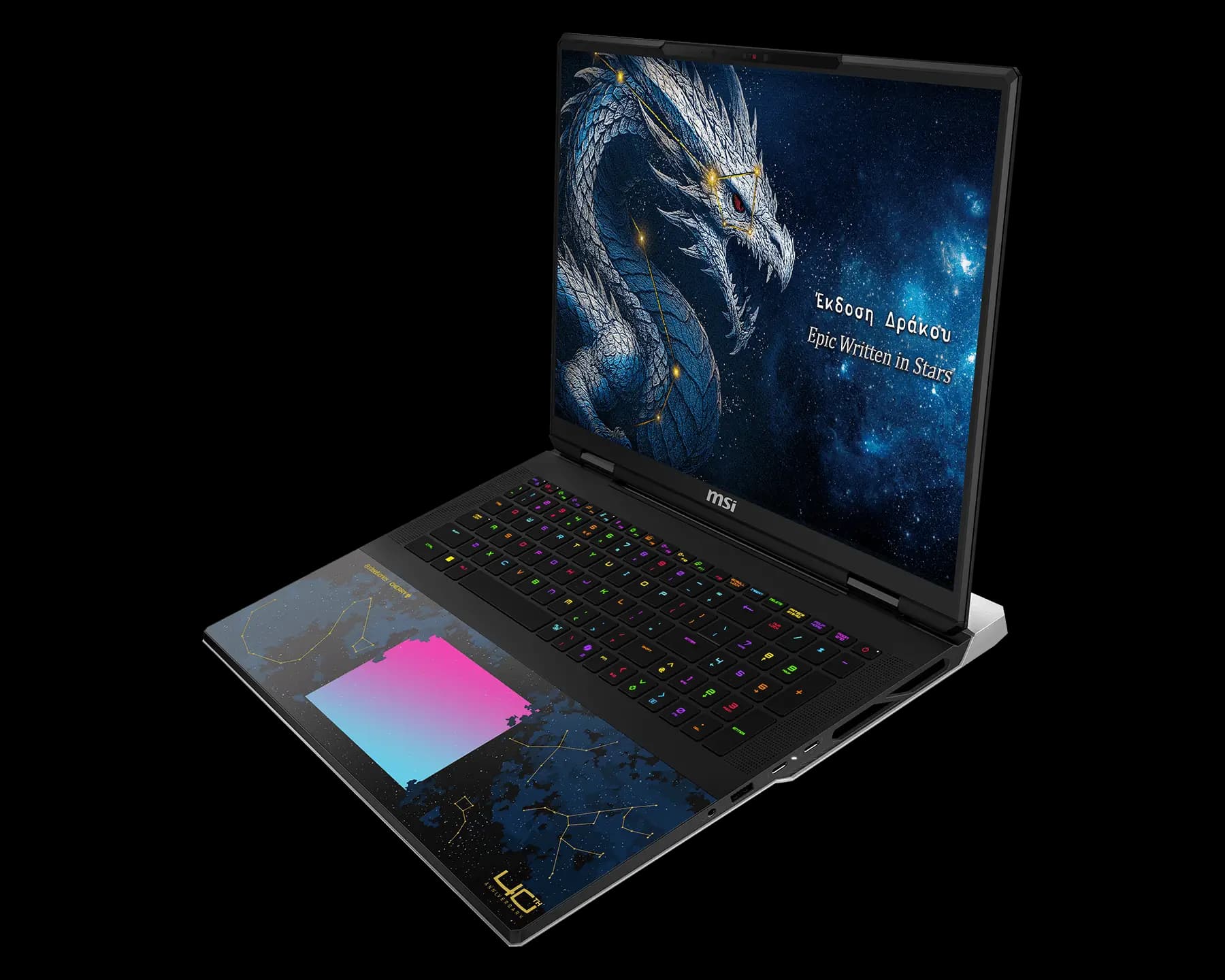 لپ تاپ 18 اینچی ام اس آی مدل Titan 18 HX Dragon Edition Draco Epic A2WJ-1218 Ultra 9-290HX Plus 96GB RAM 4TB SSD RTX5090 24GB — تصویر ۴