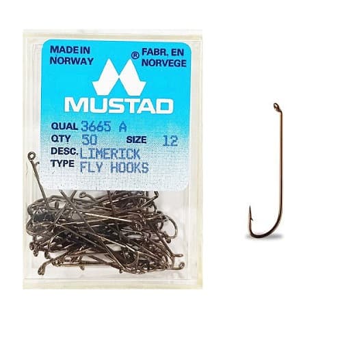 قلاب پشه‌بافی موستاد Mustad 3665A سایز 12 (بسته 50 عددی)