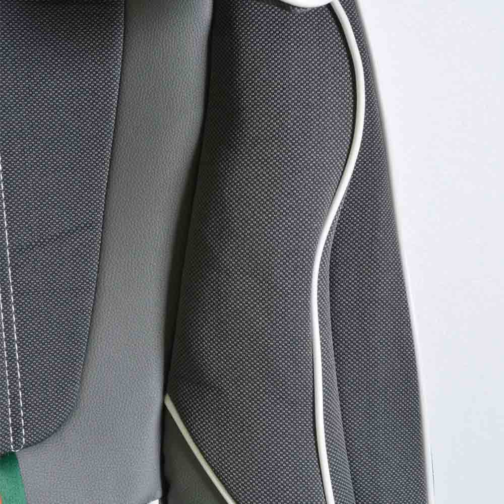 روکش صندلی پارچه برزنت سنگین طرح GUCCI برند رایکو مناسب پراید 132 و 131 کد 73747 — تصویر ۴
