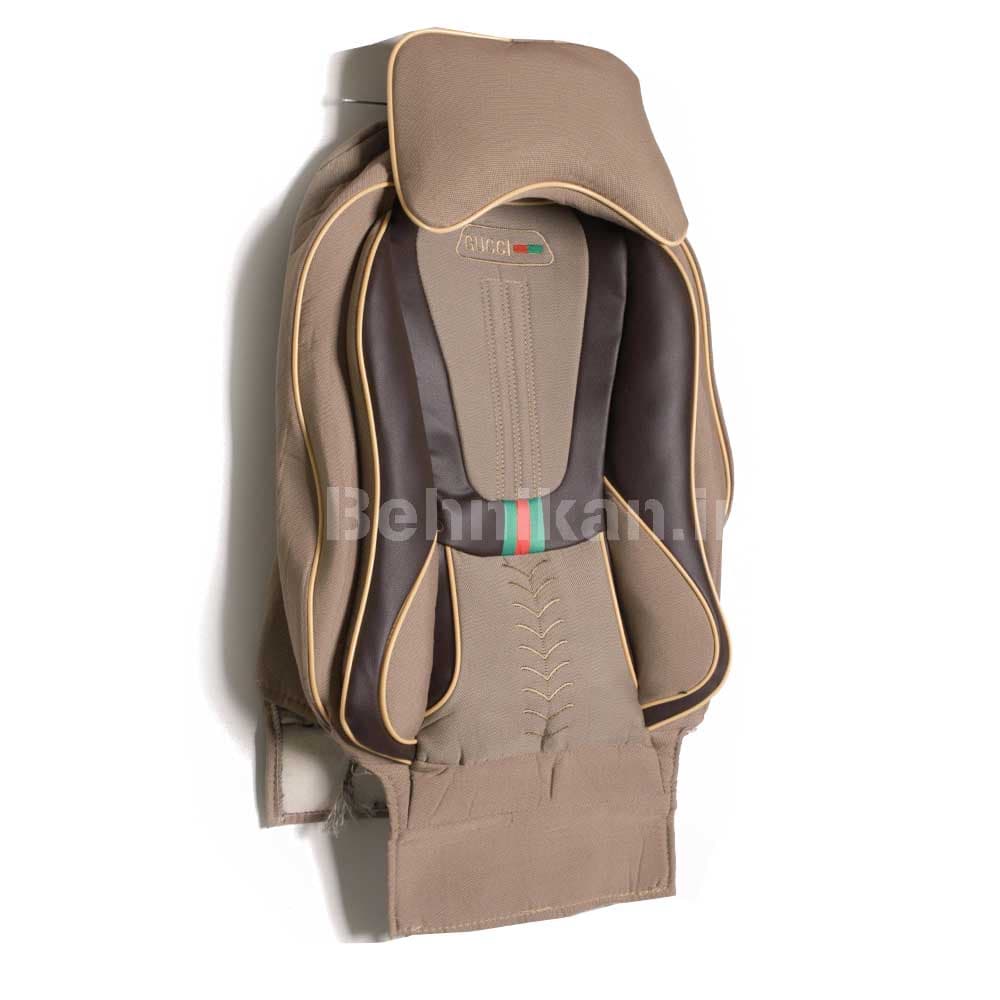 روکش صندلی پارچه برزنت سنگین طرح GUCCI برند رایکو مناسب پژو 405 glx و پرشیا قدیم کد 23121 — تصویر ۲