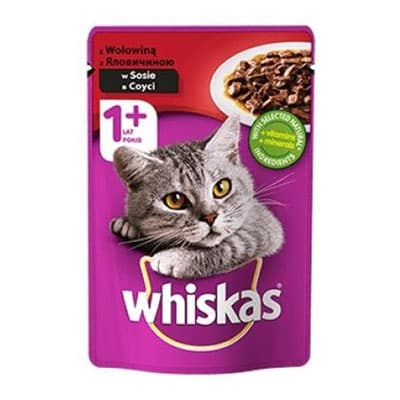 پوچ گربه ویسکاس 85 گرمی با طعم گوشت گاو