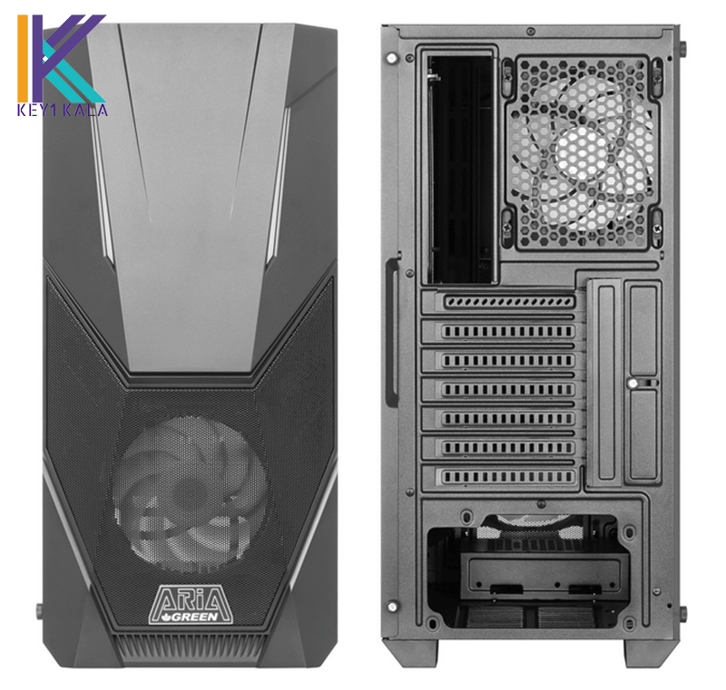 کیس کامپیوترگرین Aria ARGB Mid Tower مشکی — تصویر ۳