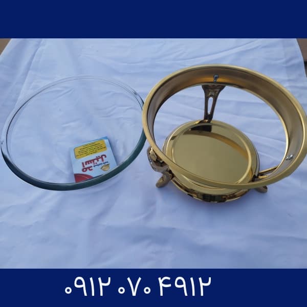 سالاد خوری استیل مدل کامل طلایی — تصویر ۳
