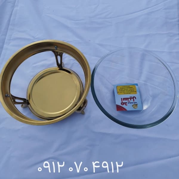 سالاد خوری استیل مدل کامل طلایی — تصویر ۴