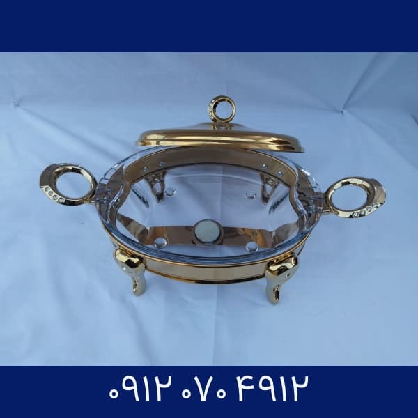 سوفله خوری بیضی 2 لیتری مدل کامل طلایی — تصویر ۲