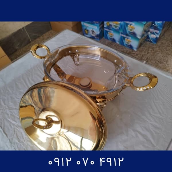 سوفله خوری بیضی 2 لیتری مدل کامل طلایی — تصویر ۴