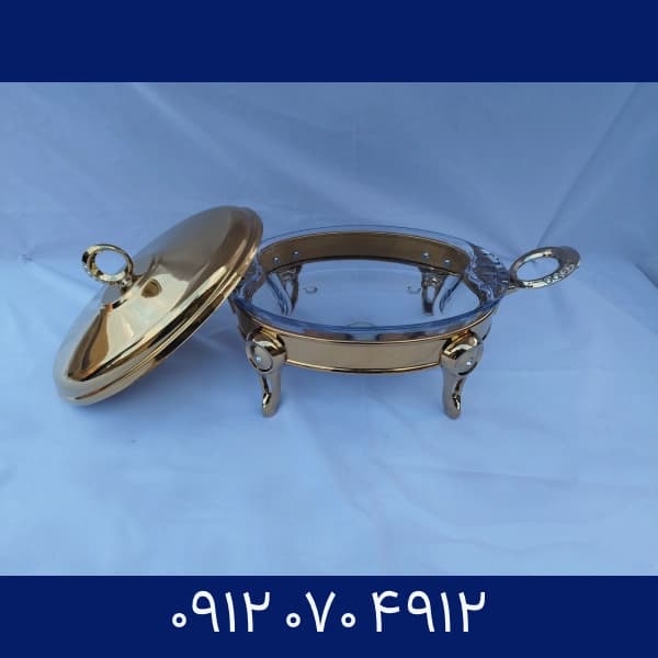 سوفله خوری بیضی 2 لیتری مدل کامل طلایی — تصویر ۳