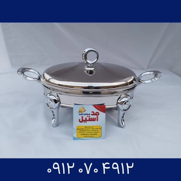 سوفله خوری بیضی 2 لیتری استیل مدل سیلور — تصویر ۳