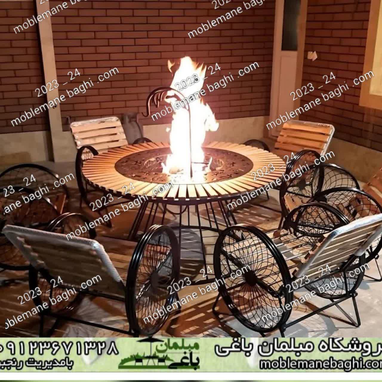 میز وصندلی ترموود کالسکه مدل گلبرگ