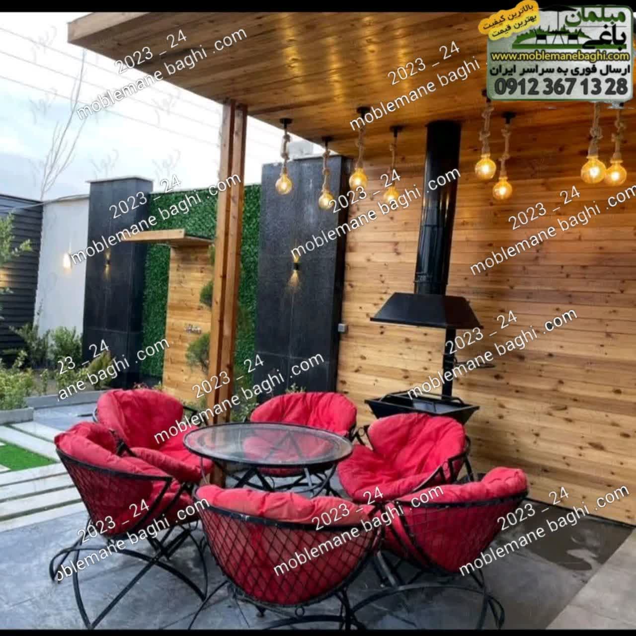 میز وصندلی باغی ویلایی مدل مهتاب — تصویر ۳