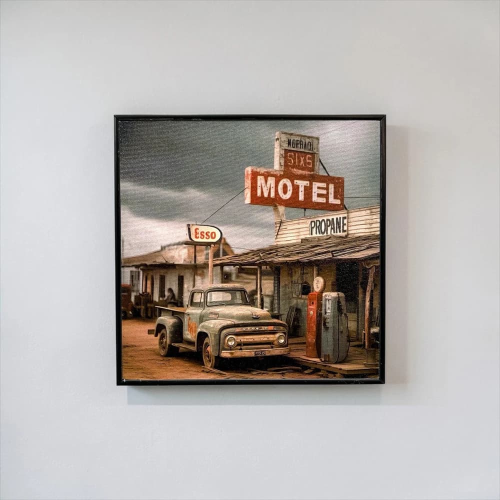 تابلو طرح truck and motel