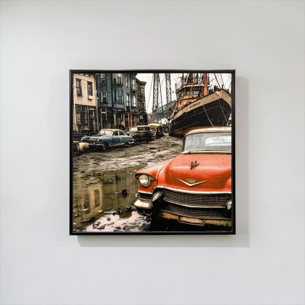 تابلو طرح car and ship