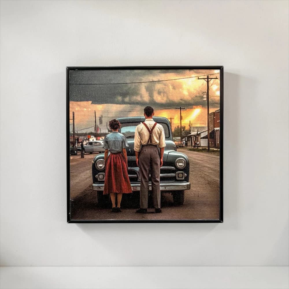 تابلو طرح couple and car