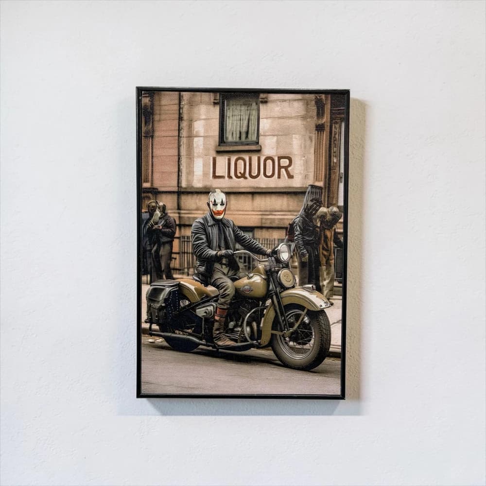 تابلو طرح joker on harley