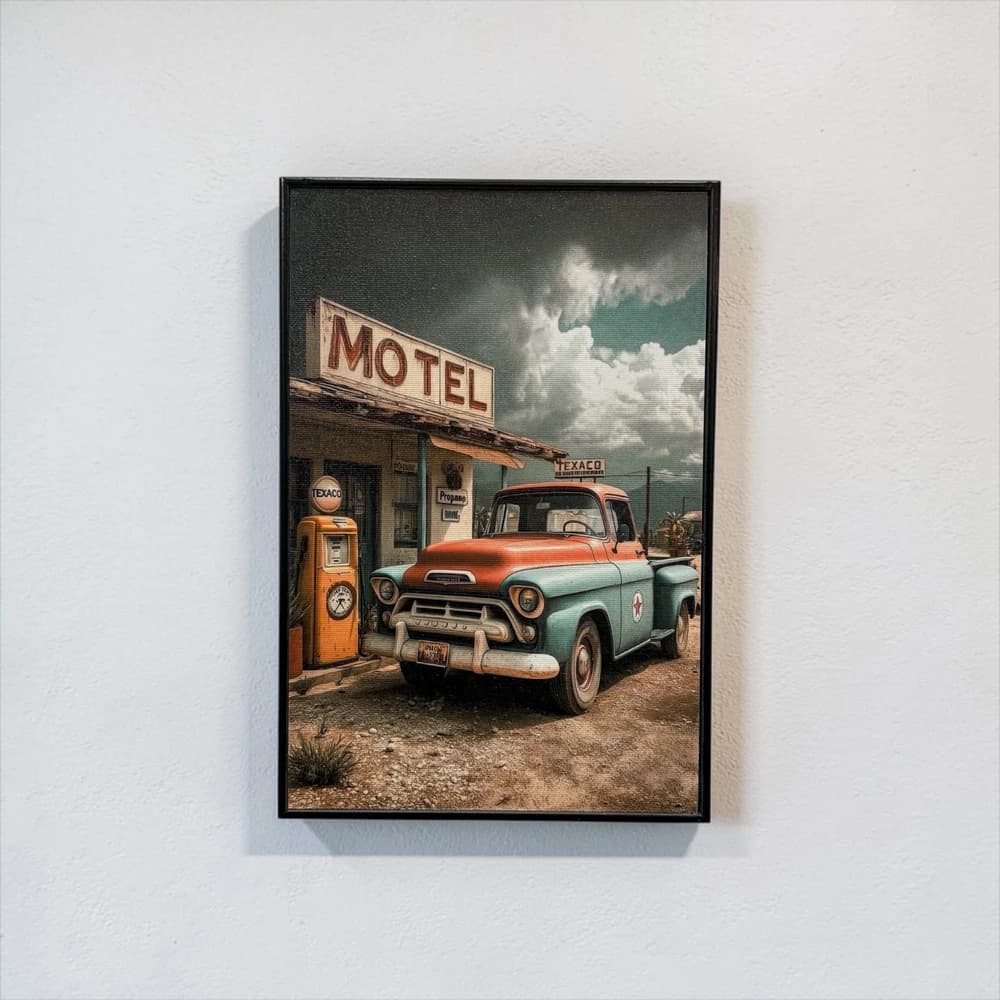 تابلو طرح motel and big truck
